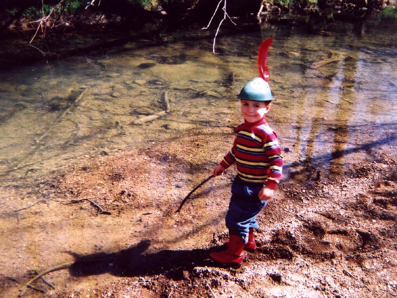 At the creek behind Precept Ministries, where Aunt Jan works