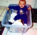 Langston in a basket