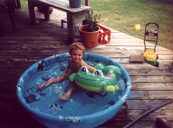 In the pool