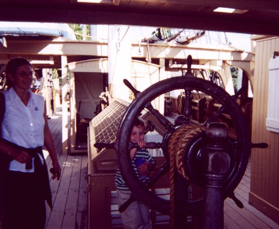 Steering the Charles W. Morgan